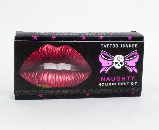 Tattoo Junkee 1 Naughty Holiday Pout Kit & 1 Party Time Metallic Lipstick