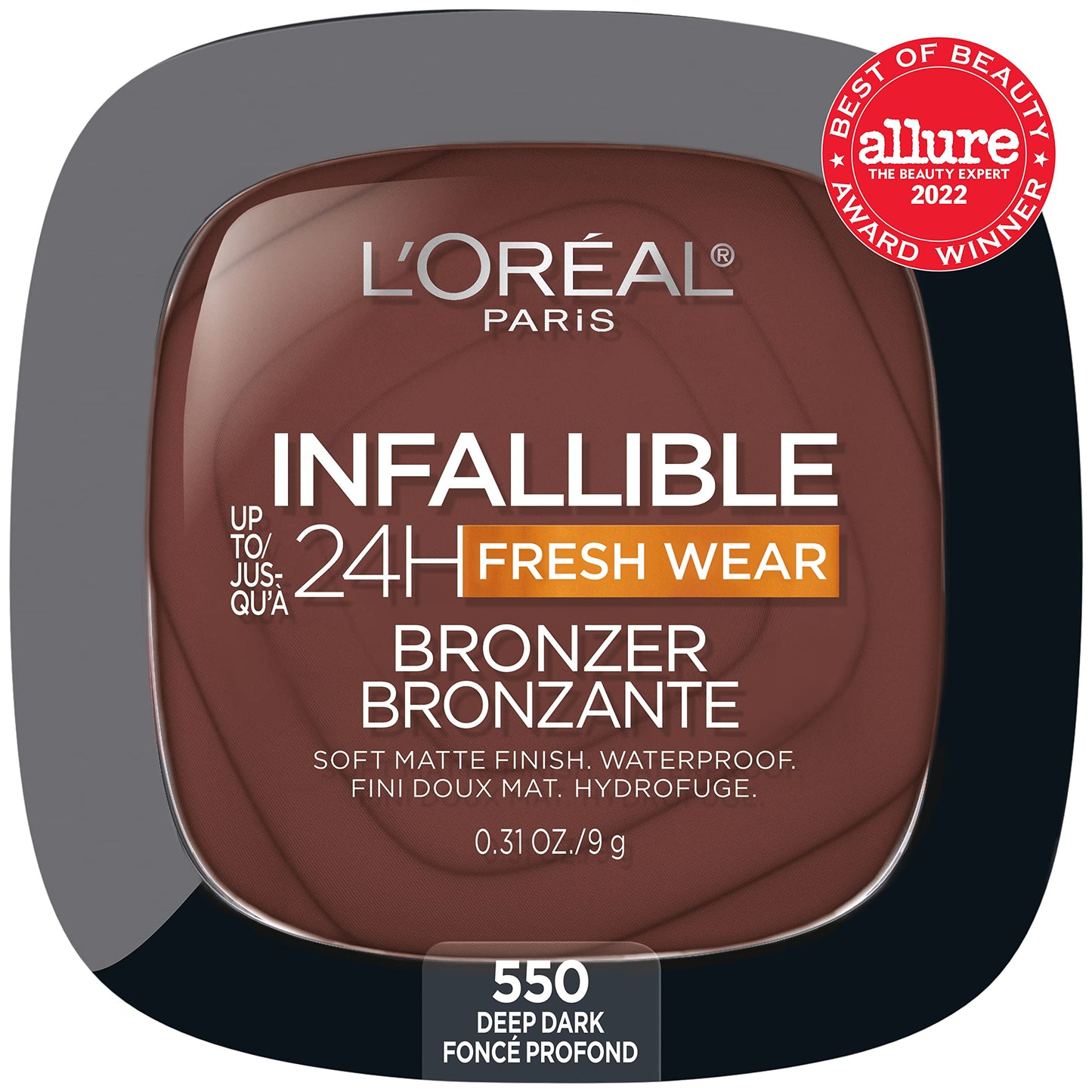 L'Oreal Paris Infallible Soft Matte Bronzer, Deep Dark, 0.31 oz