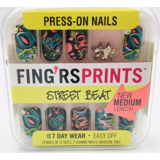 Fing'rs Prints Street Beat Press-On Nails, Medium Length