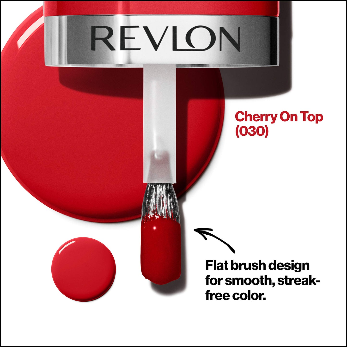 Revlon Ultra HD Snap Vegan Glossy Nail Polish, 030 Cherry On Top, 0.27 fl oz
