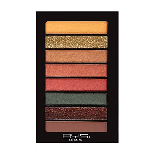 BYS Women's 8-Piece Eye Shadow Palette, Easy Blendable Eye Pigments