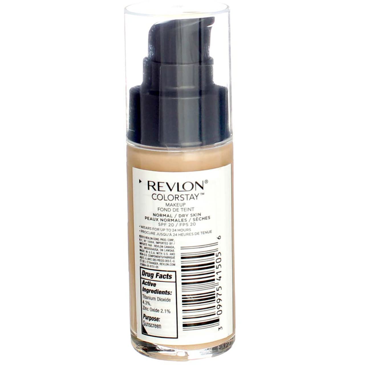 Revlon ColorStay Liquid Foundation Makeup, Normal/Dry Skin, SPF 20, 220 Natural Beige, 1 fl oz