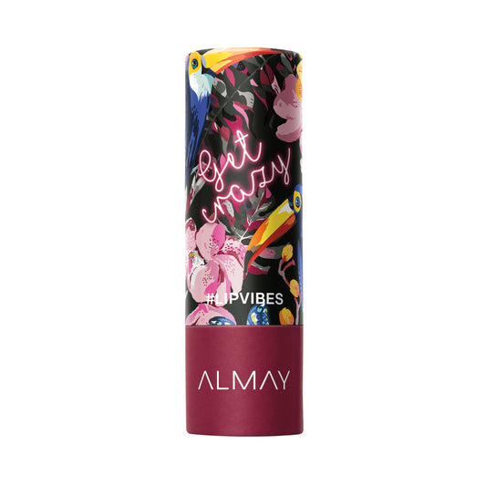 Almay Lip Vibes Hypoallergenic Cream Lipstick with Shea Butter, Get Crazy, 0.14 oz