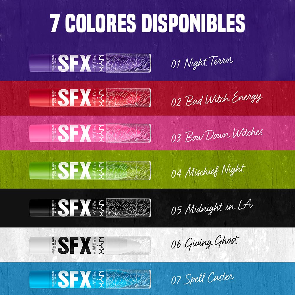 NYX Professional SFX - Barras de pintura facial y corporal blancas