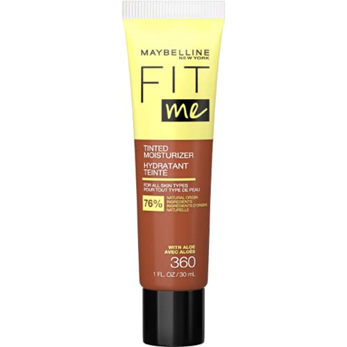 Fit Me Tinted Moisturizer, Fresh Feel, Natural Coverage, 12H Hydration, Evens Skin Tone, Conceals Imperfections, for All Skin Tones and Skin Types