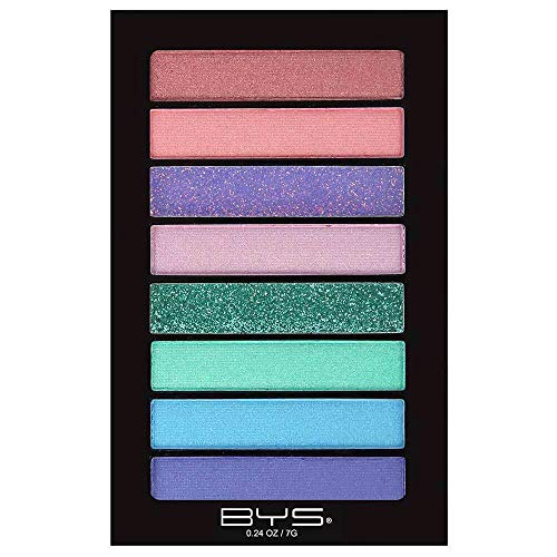 BYS Women's 8-Piece Eye Shadow Palette, Easy Blendable Eye Pigments