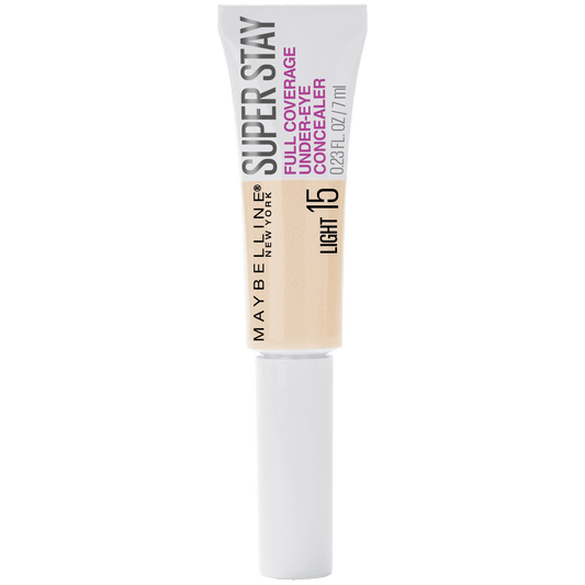 Maybelline Super Stay Full Coverage, Long Lasting Under-Eye Concealer, Light, 0.23 fl. oz.