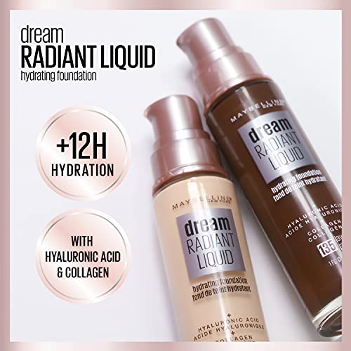 Maybelline Dream Radiant Medium Coverage Hydrating Foundation, Java, 1 fl. oz.