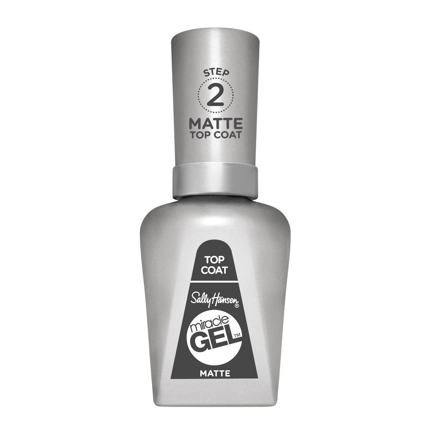 Sally Hansen Miracle Gel™, Matte Top Coat 102, Long Lasting, Gel-Like Formula, No UV Lamp Needed, Clear Nail Polish