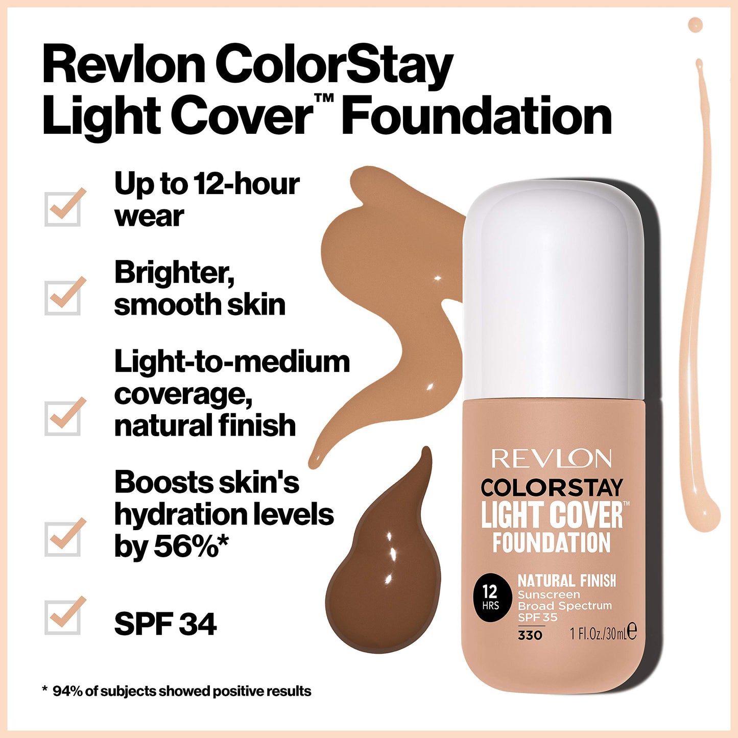 Revlon ColorStay Light Cover Liquid Foundation SPF 35, 620 Java, 1Oz.