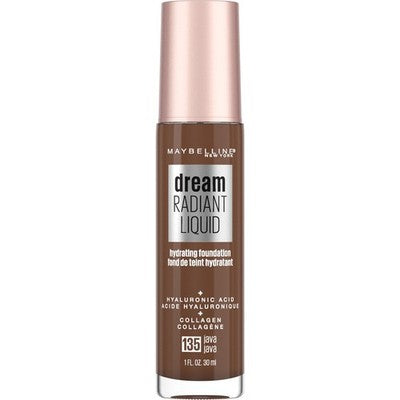 Maybelline Dream Radiant Medium Coverage Hydrating Foundation, Java, 1 fl. oz.