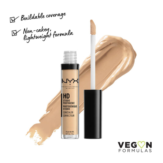 NYX Professional Makeup HD Studio Photogenic Wand, Medium Coverage, Undereye Concealer Beige