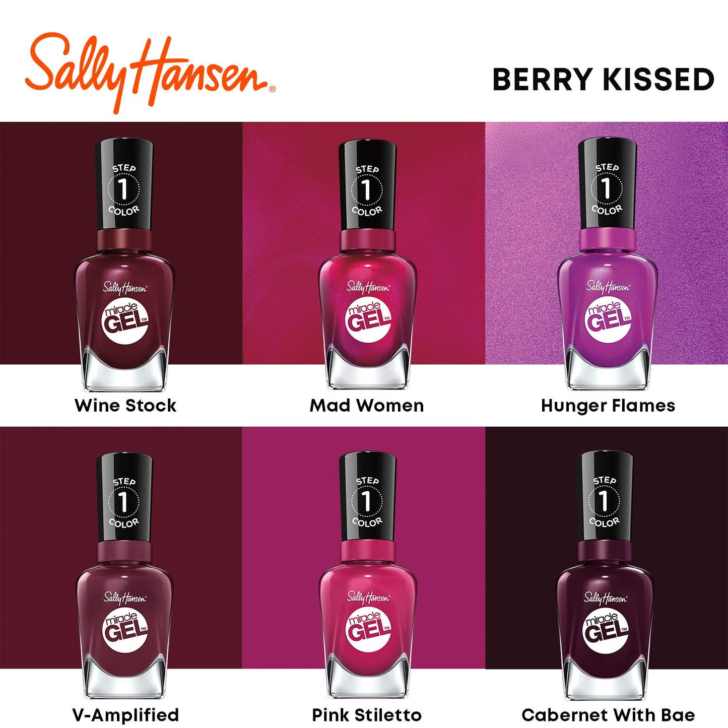 Sally Hansen Miracle Gel™, V-Amplified, Long Lasting, Purple Nail Polish