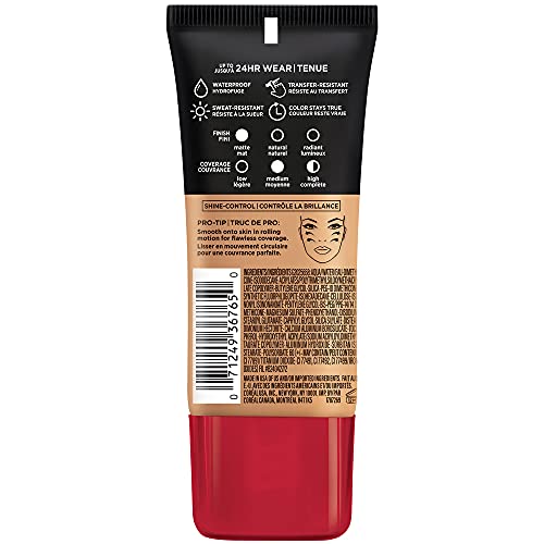 L'Oreal Paris Infallible Pro-Matte Foundation, 108.5 Honey Bisque, 1 fl. oz.