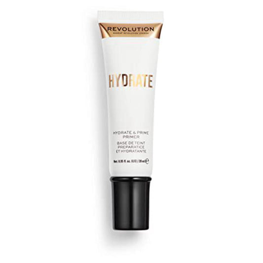 Makeup Revolution Hydrate Primer, Water-Based Primer with Vitamin E & Hyaluronic Acid, Lightweight Formula, Vegan & Cruelty-Free, 0.95 Fl Oz C57