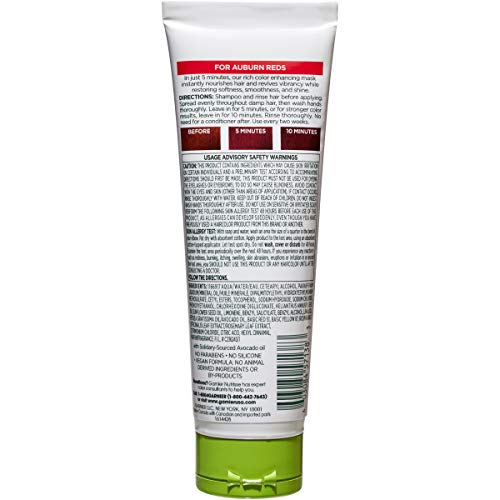Garnier Nutrisse Color Reviver 5 Min Color Mask, Vibrant Red, 4.2 fl oz