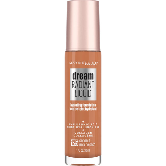 Maybelline Dream Radiant Liquid Medium Coverage Hydrating Foundation, Coconut, 1 fl. oz.