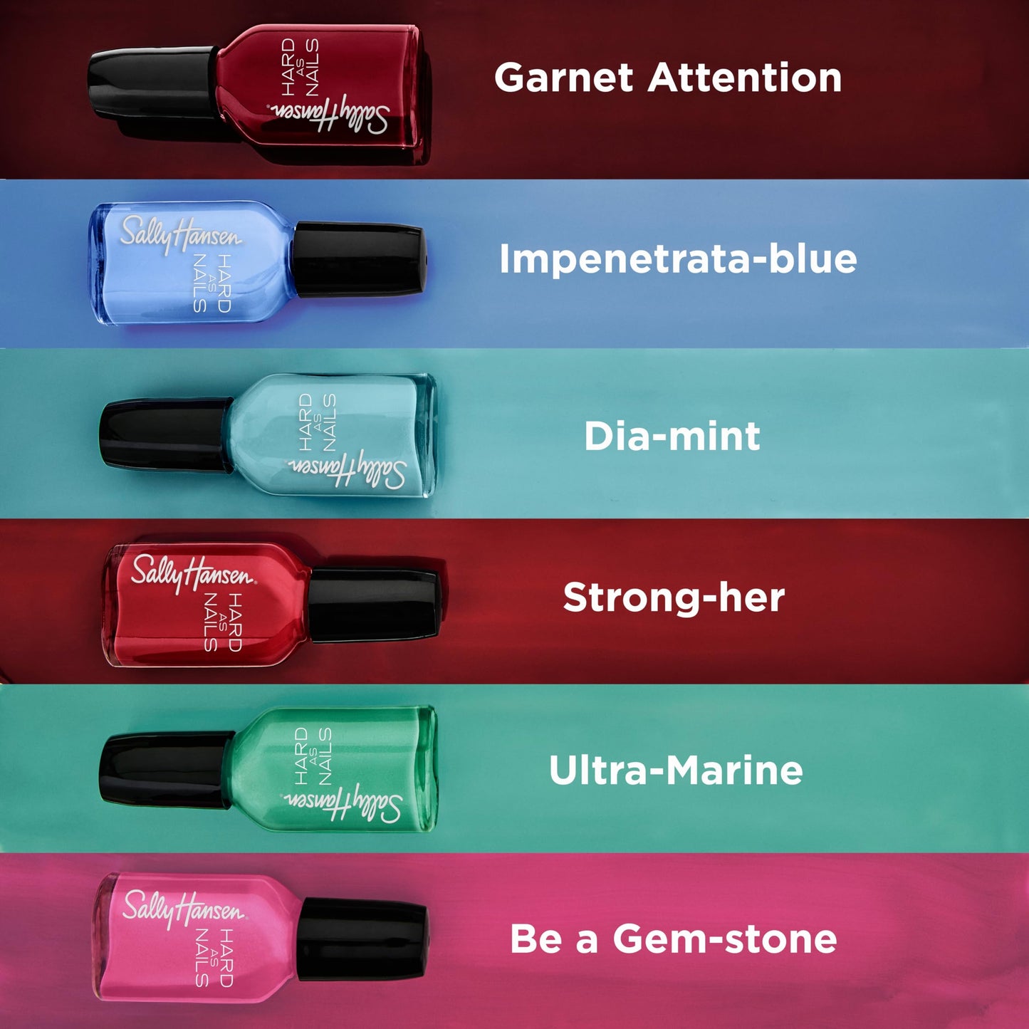 Sally Hansen Hard as Nails Nail Polish, Heart of Stone, 0.45 oz, No Chipping or Splitting
