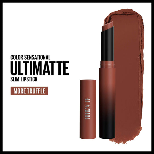 Maybelline Color Sensational Ultimatte Slim Lipstick Makeup, More Truffle, 0.06 oz.