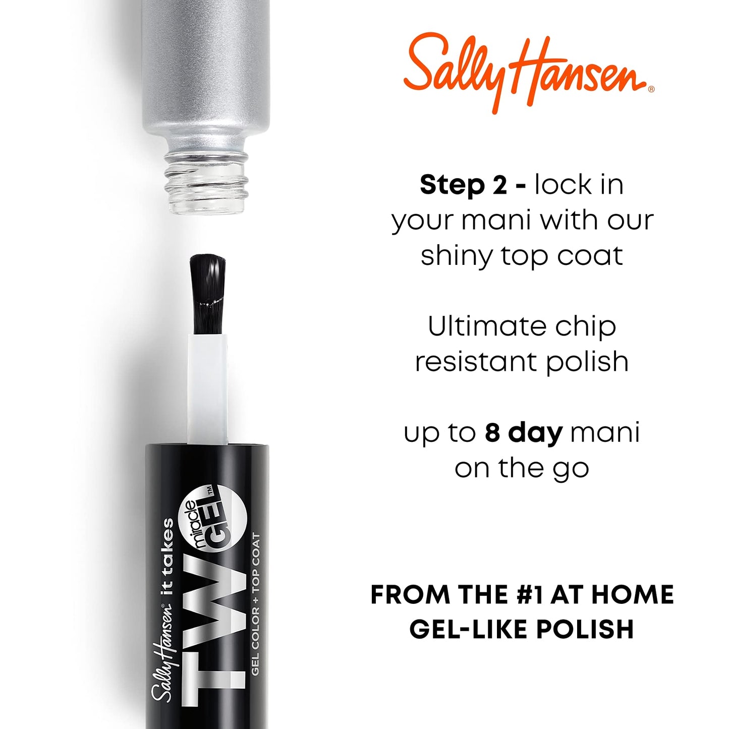 Sally Hansen Miracle Gel Nail Polish, It Takes Two, 900 Get Mod