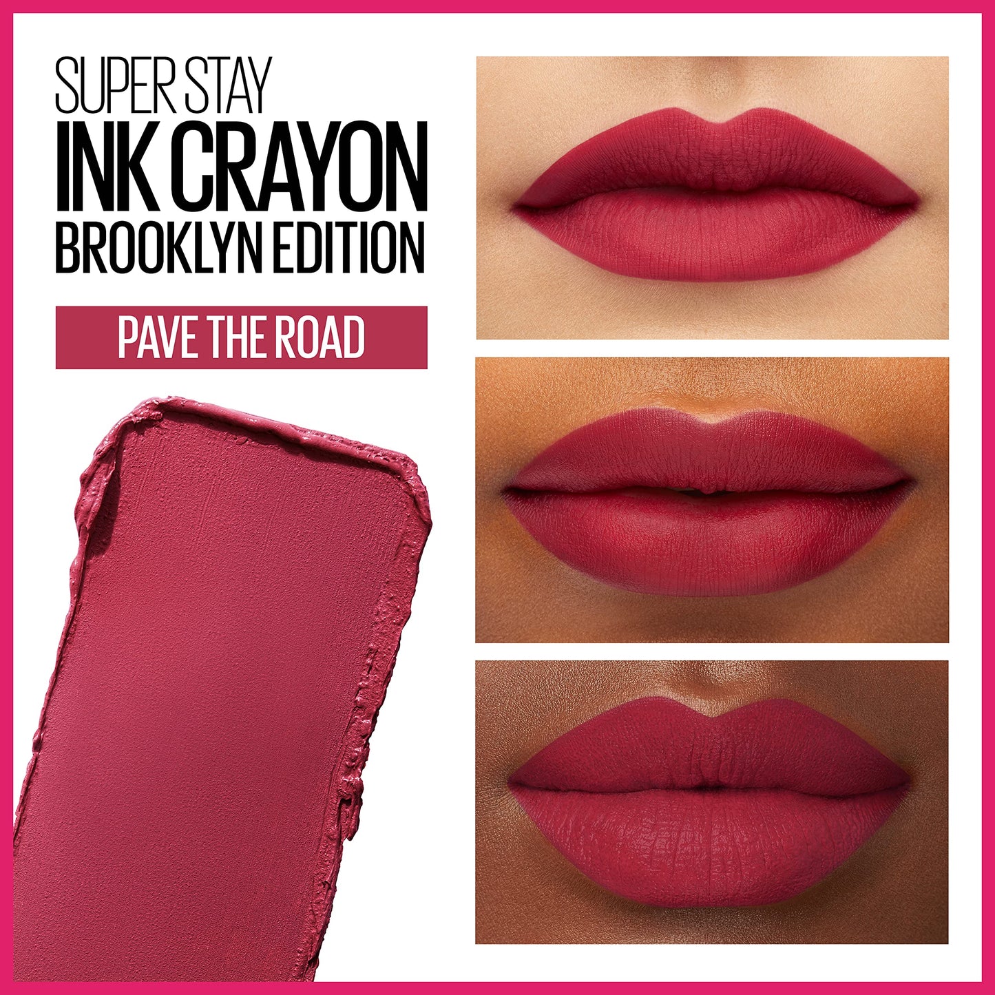 Maybelline SuperStay Ink Crayon Matte Lipstick, Pave The Road