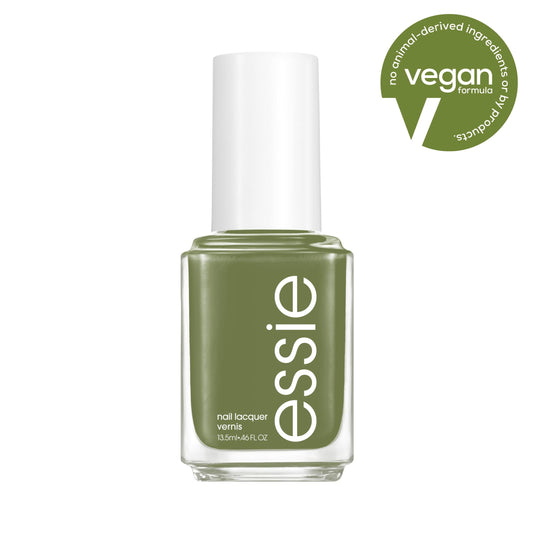 essie Salon Quality Vegan Nail Polish, Muted Khaki Green, 0.46 fl oz Bottle