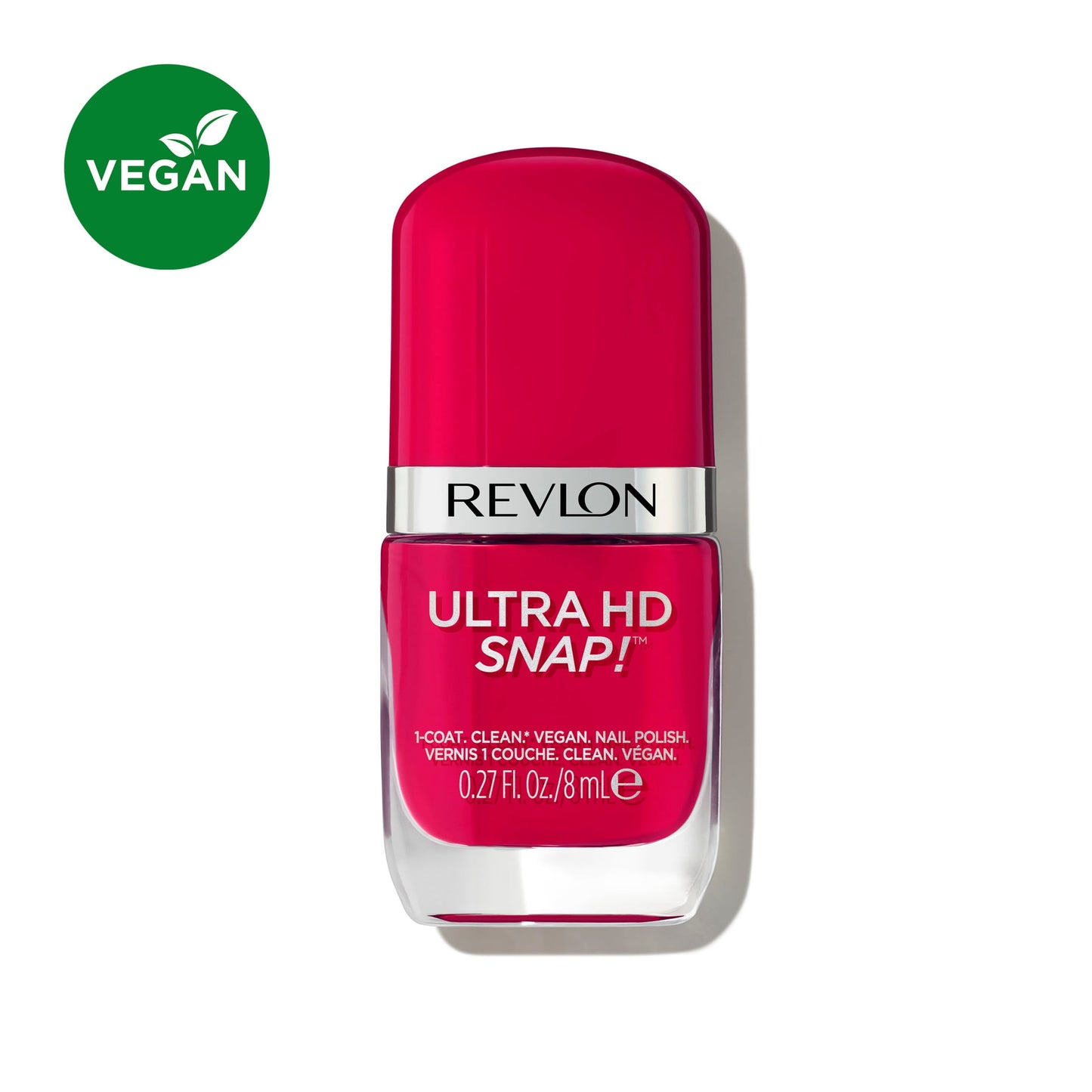 Revlon Ultra HD Snap Vegan Glossy Nail Polish, 030 Cherry On Top, 0.27 fl oz