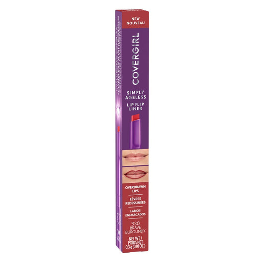 CoverGirl Simply Ageless Lip Flip Liner - Long Lasting - Brave Burgundy