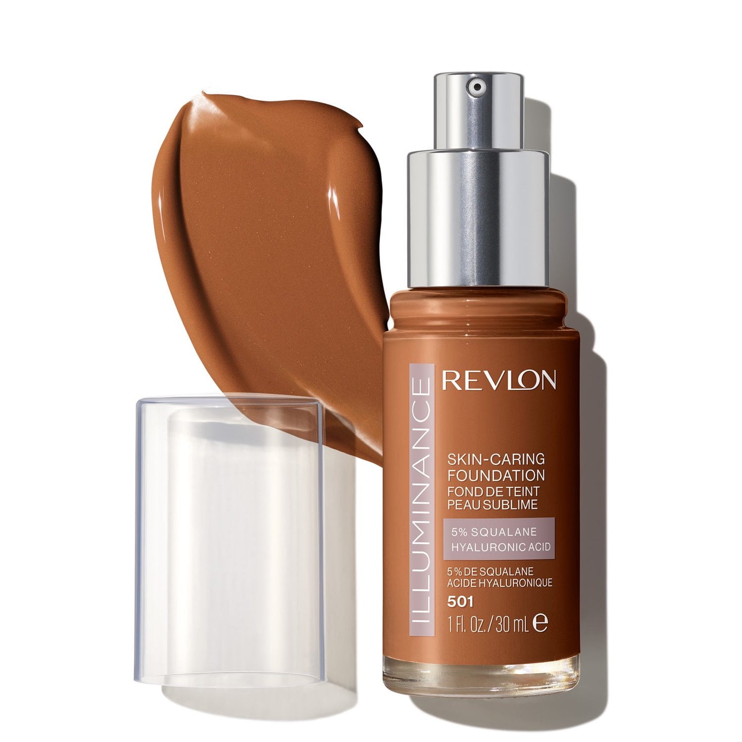 Revlon Illuminance Skin-Caring Foundation , Medium, 501 Toasted Caramel, 1 fl oz