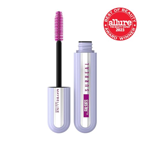 Maybelline The Falsies Surreal Extensions Washable Mascara, Blackest Black, 0.33 fl oz