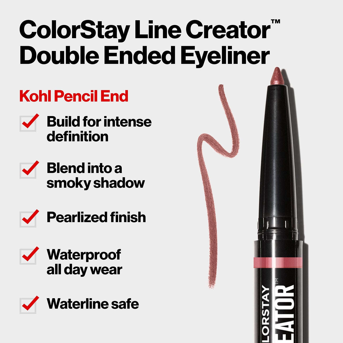 Revlon ColorStay Line Creator Waterproof Eyeliner Pencil, 152 Leathercraft, 0.004 oz