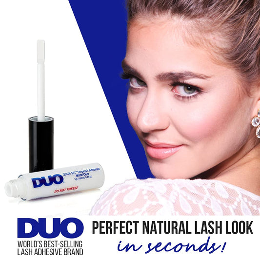 DUO Quick-Set Strip Lash Adhesive – Drying for False Lashes, 0.18 oz, 1-Pack