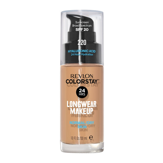Revlon ColorStay Liquid Foundation Makeup, Normal/Dry Skin, SPF 20, 220 Natural Beige, 1 fl oz