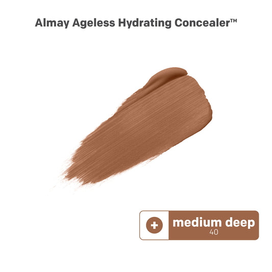 Almay Ageless Hydrating Concealer, Natural Finish, 040 Medium Deep, 0.37 fl oz