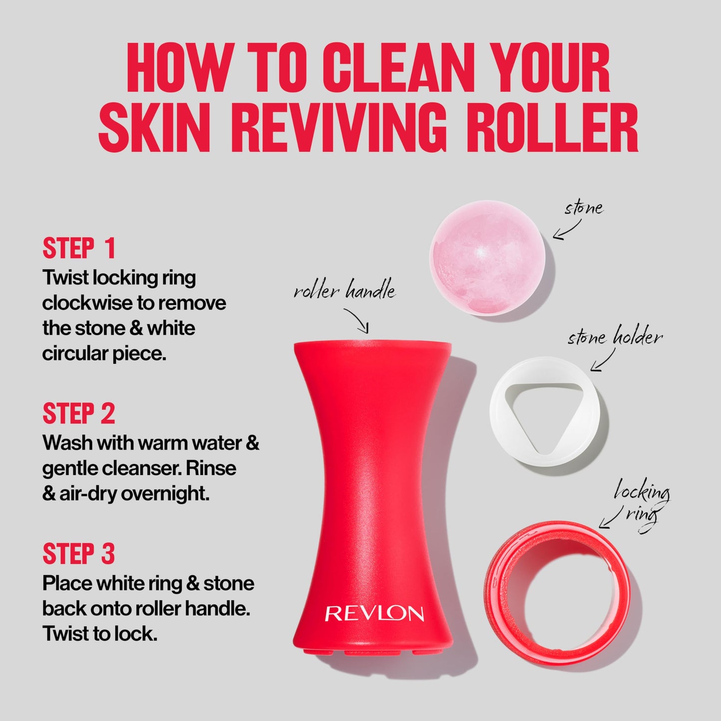 Revlon Reusable Real Rose Quartz Skin Reviving Roller