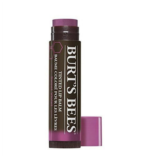 Burt's Bees 100% Natural Tinted Lip Balm, Sweet Violet with Shea Butter & Botanical Waxes - 1 Tube