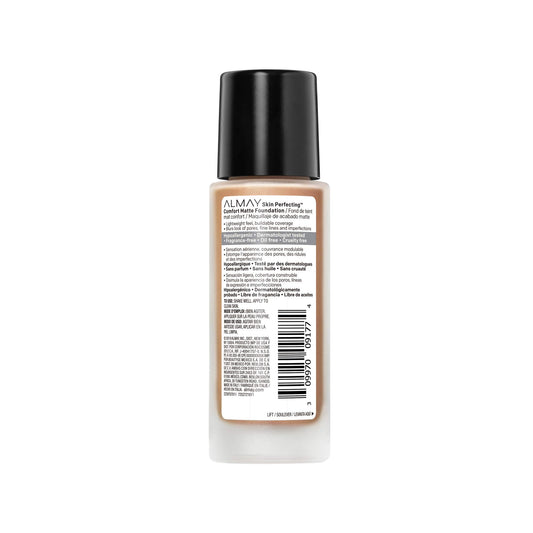 Almay Skin Perfecting Comfort Matte Liquid Foundation, 200 Neutral Honey, 1 fl oz